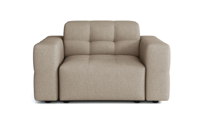 Sessel Lexury Lounge Armchair Bergi  124x102x70 cm Modernes Design, bequemer Sitz, gesteppte Polsterung