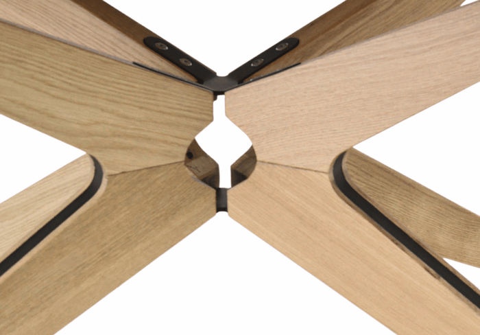 Ausziehbarer Eichentisch 110 cm x 200–300 cm, Modell T78