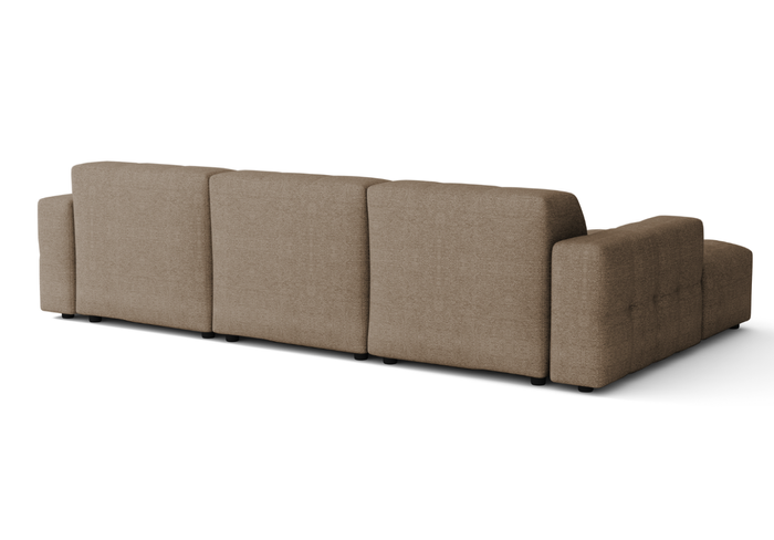 Modulare Ecksofa L-form Rechts Bergi 284x166x70 cm Creme