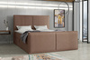 Boxspringbett mit Topper und Bettkasten, Polsterbett, Doppelbett, Bett 160x200 cm Calipso Beige