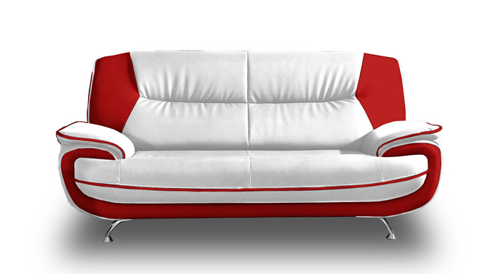Sofa 3-Sitzer Couch Kunstleder ONYX 198x87x89 cm Kunstledersofa 3-er