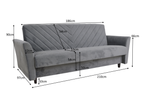 Sofa mit Schlaffunktion, Bettcouch, Schlafsofa mit Bettkasten Marino 210x97x90 cm