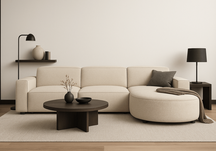 Ecksofa L-form, 3-Sitzer 284x102x70cm Lucas