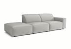 Sofa mit Hocker, 3-Sitzer 262x102x70 cm
