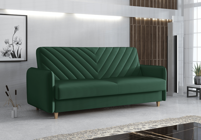 Sofa mit Schlaffunktion, Bettcouch, Schlafsofa mit Bettkasten Modeno 210x97x90 cm