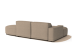 Ecksofa Lucas Beige mit Chromfüßen 284x166x70 cm Hochwertiges Designsofa