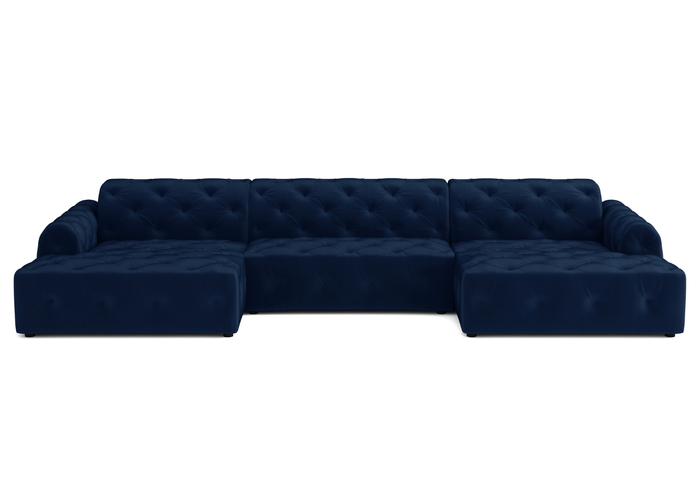 Ecksofa U-form mit eleganter Steppung CANDY 390x170 cm