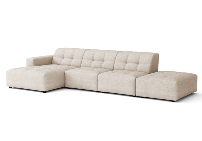 5-Sitzer-Ecksofa mit Ottomane BERGO 341 × 166 cm