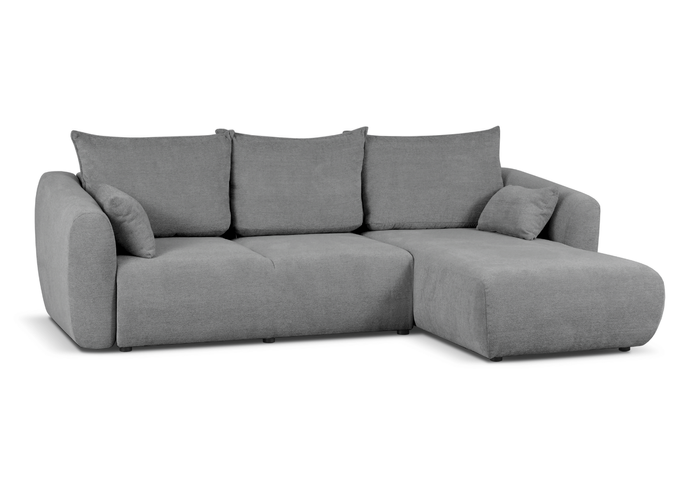 Ecksofa mit Schlaffunktion und Bettkasten, L-form 255x165x91 cm Lola