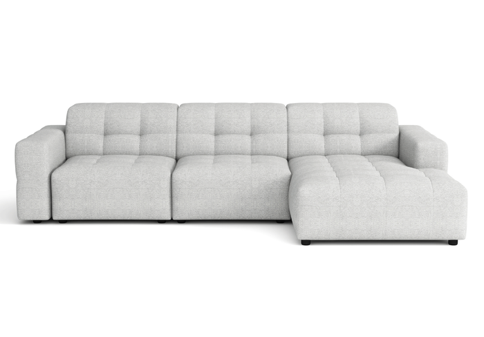 Modulare Ecksofa L-form Rechts Bergi 284x166x70 cm Creme