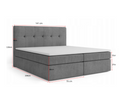Boxspringbett 140x200 mit Bettkasten - Bett mit Matratze und 2 Bettkästen - Schlafzimmerbett mit Topper - Bequemes und Elegantes Doppelbett Holly