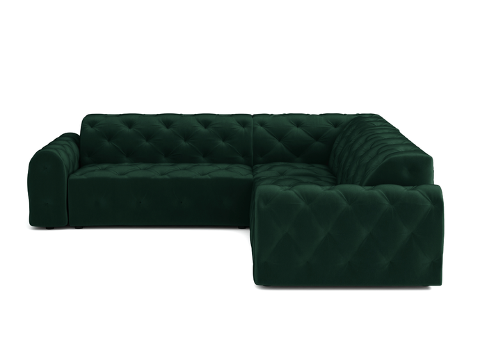 Ecksofa 254x254x80 cm Stil Chesterfield Candi