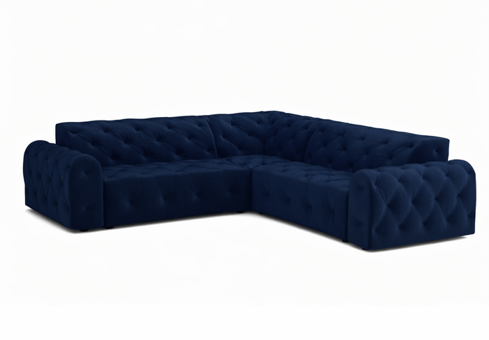Ecksofa 254x254x80 cm Stil Chesterfield Candi