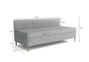 Boxspringbett mit Bettkasten 90x200 cm Polsterbett, Einzelbett Ikar