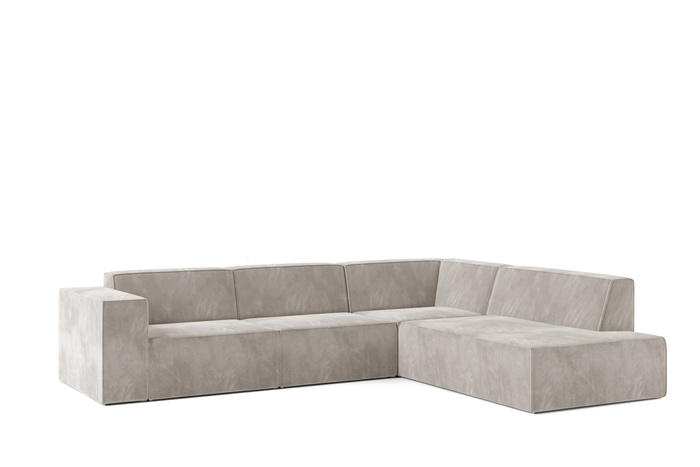 Ecksofa Couch Wohnlandschaft modern Design Stoff Sofa L-Form Links Polsterecke ohne Schlaffunktion Sofa CARA Braun