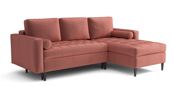 Ecksofa L-Form mit Schlaffunktion und Bettkasten 240x175x96 cm Moris