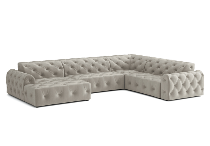 Ecksofa mit eleganter Steppung CANDY 334x254 cm