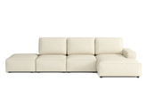 Modulare Ecksofa Links 341x166x90 cm L-form Fergi 