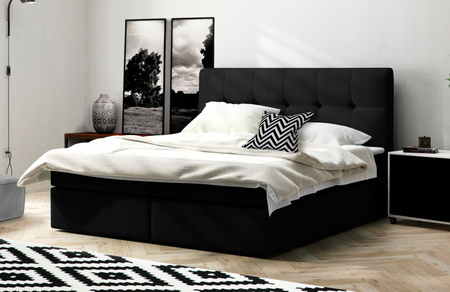 Boxspringbett mit Topper und Bettkasten, Polsterbett, Doppelbett, Bett Holly 