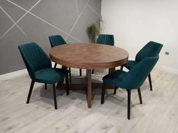 Runder Tisch, Esstisch, Holztisch T40 130-230 cm