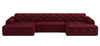  Luxus Ecksofa mit gesteppter Polsterung U-form 390x170x80 cm Candi