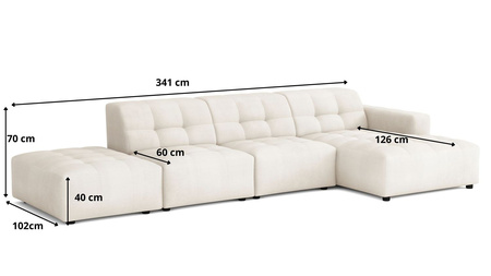 Modulare Ecksofa L-form  Bergi 341x166x70 cm