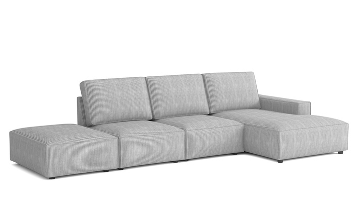 Modulare Ecksofa Links 341x166x90 cm L-form Fergi 