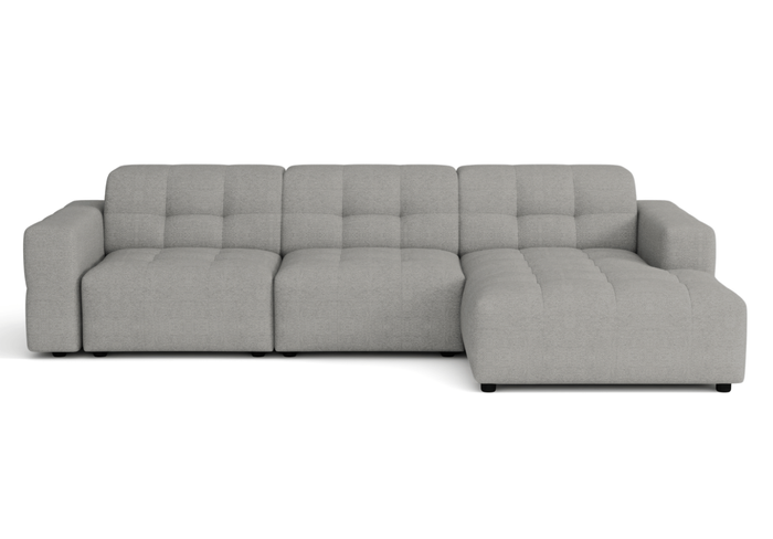 Modulare Ecksofa L-form Rechts Bergi 284x166x70 cm Creme