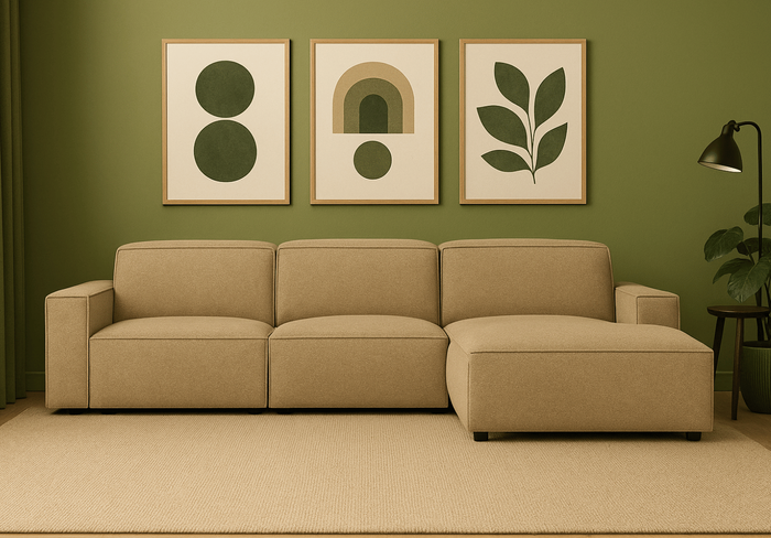 Ecksofa L-form, 3-Sitzer 284x102x70cm Lucas