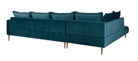 Ecksofa L-form Links aus Samtstoff 296x213x85 cm Morris