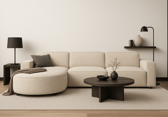 Ecksofa L-form, 3-Sitzer 284x102x70cm Lucas