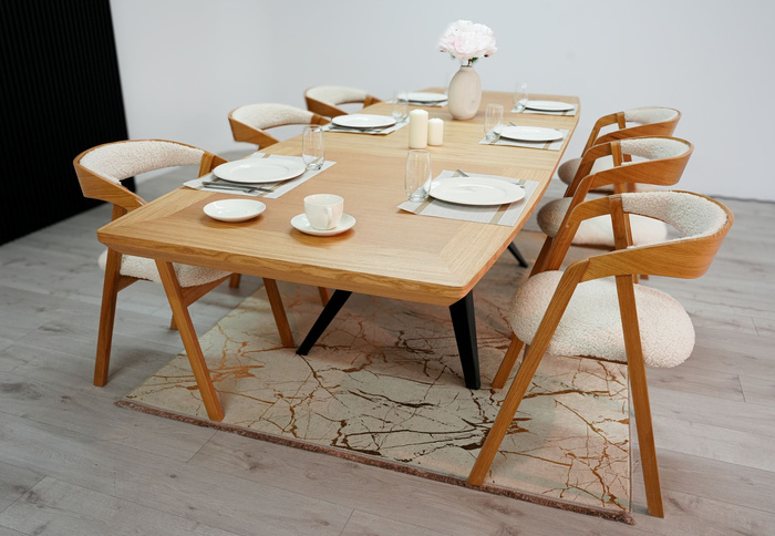 Ausziehbarer Tisch auf Metallgestell 100 x 180–280 cm Modell T56