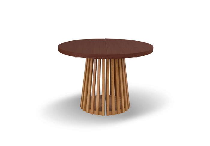 Runde Tisch, Holztisch, Esstisch, Klapptisch 110-210 cm T-77