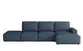 Modulare Ecksofa Links 341x166x90 cm L-form Fergi 