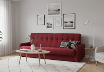 Sofa mit Schlaffunktion, Bettcouch, Schlafsofa mit Bettkasten Marion 205x85x87 cm