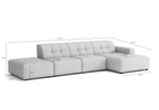 5-Sitzer-Ecksofa mit Ottomane BERGO 341 × 166 cm