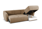 Ecksofa mit Schlaffunktion und Bettkasten, L-form 255x165x91 cm Lola
