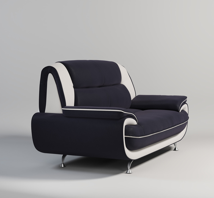 Sofa 2-Sitzer Couch Kunstleder ONYX 168x87x89 cm Kunstledersofa 2-er