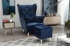 Sessel  Rio - Komfortabler Sessel für das Wohnzimmer - Lesesessel im skandinavischen Stil - Polstersessel im Lounge-Stil mit Holzbeinen - Sessel Schlafzimmer