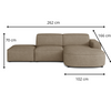 Ecksofa L-form 282x166x70 cm Lucas Braun