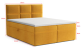Boxspringbett mit Topper und 2 Bettkasten, Polsterbett, Doppelbett Sion