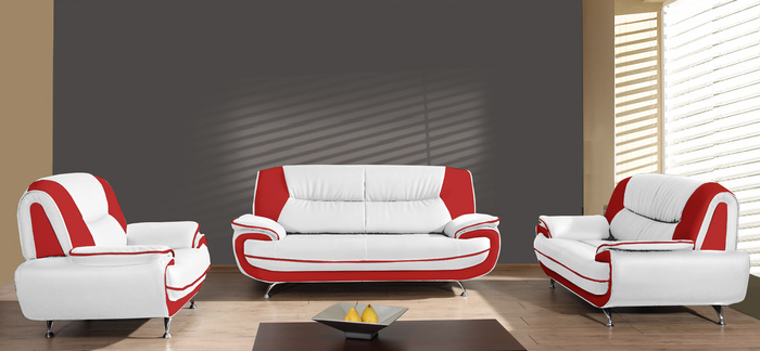 Sofa 3-Sitzer Couch Kunstleder ONYX 198x87x89 cm Kunstledersofa 3-er