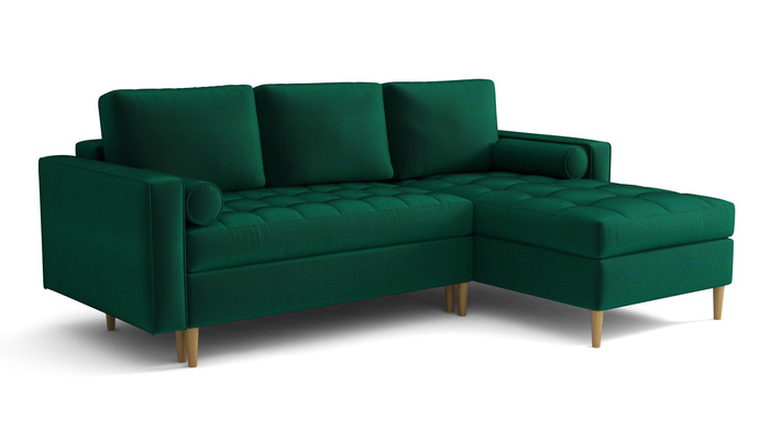 Ecksofa L-Form mit Schlaffunktion und Bettkasten 240x175x96 cm Moris