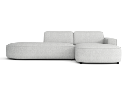 Ecksofa Lucas Beige mit Chromfüßen 284x166x70 cm Hochwertiges Designsofa