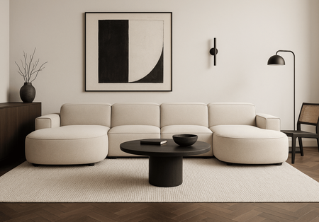  Ecksofa Modular U-form 364x166x70 cm Lucas 