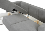 Ecksofa mit Schlaffunktion und Bettkasten, L-form 255x165x91 cm Lola