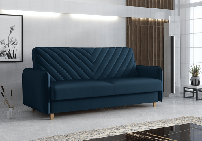 Sofa mit Schlaffunktion, Bettcouch, Schlafsofa mit Bettkasten Modeno 210x97x90 cm