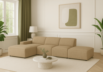 Ecksofa Rechts 4 Teile 341x102x70cm Lucas