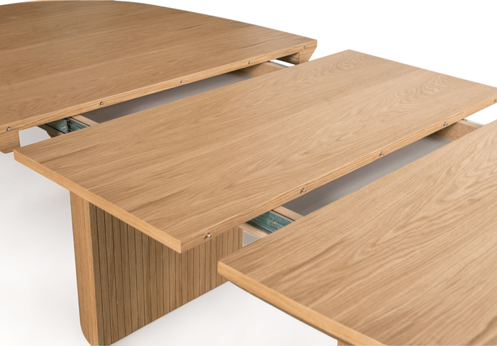 Ovale Tisch, Esstisch Mit Gerillten Beinen T72 200-300 cm