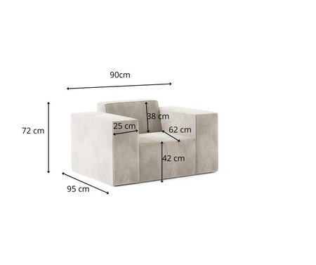 Sessel Komfortabler Sessel für das Wohnzimmer - Lesesessel - Polstersessel im Lounge-Stil - Sessel Schlazfzimmer CARA braun